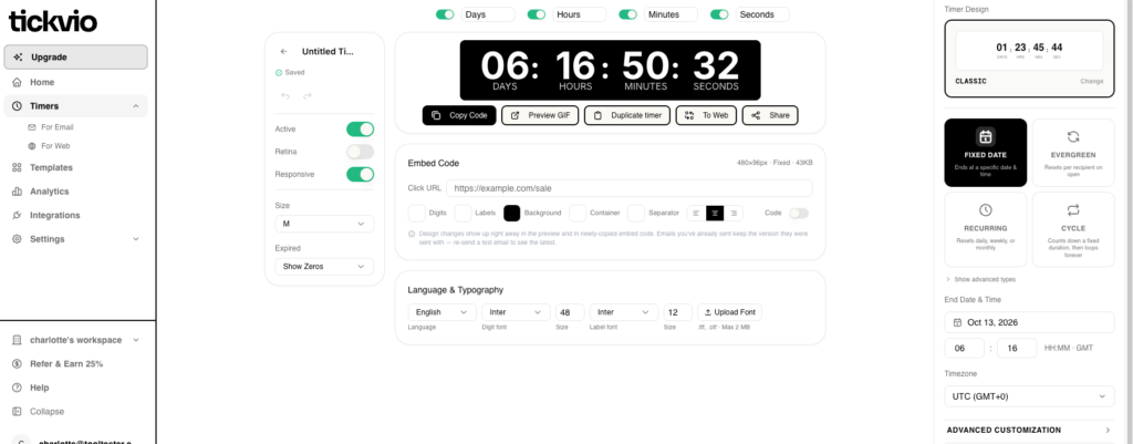 tickvio dashboard