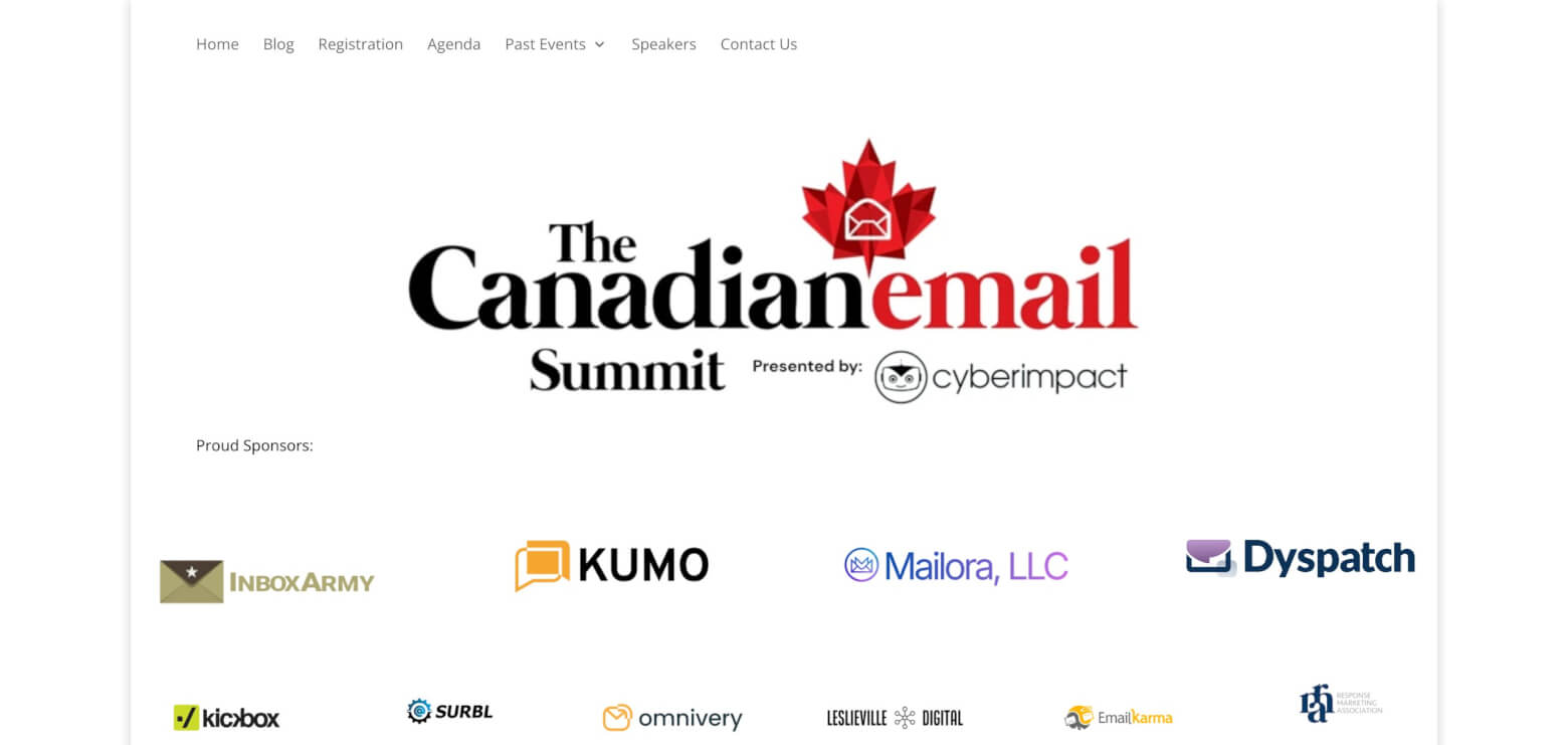 Canadian Email Summit homepage