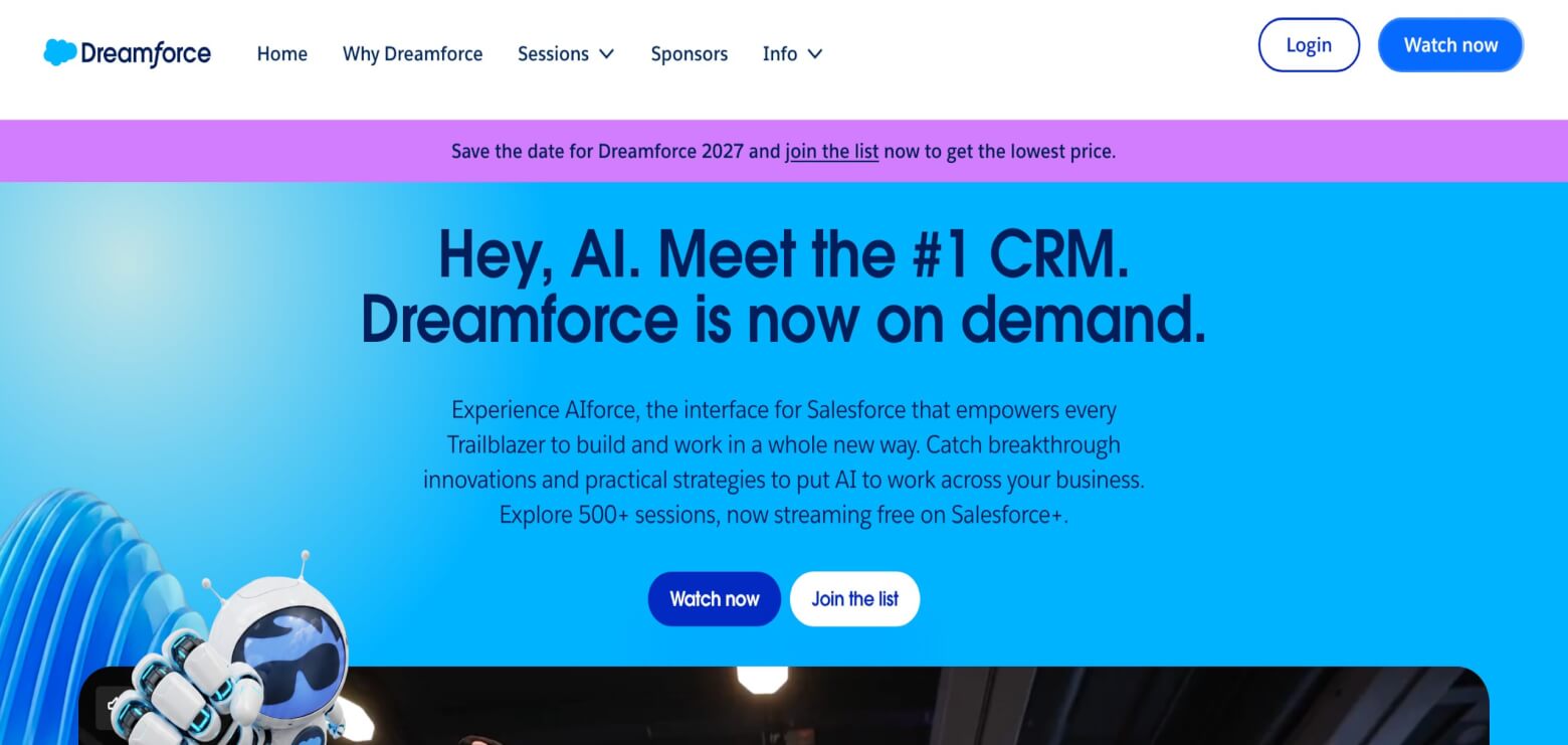 Dreamforce homepage