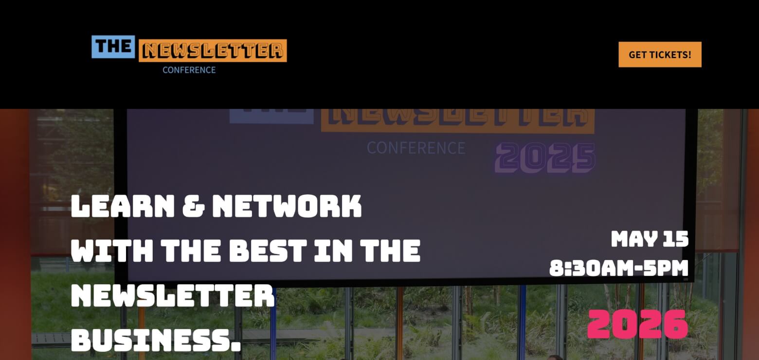 The Newsletter Conference homepage